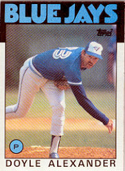 1986 Topps Baseball Cards      196     Doyle Alexander